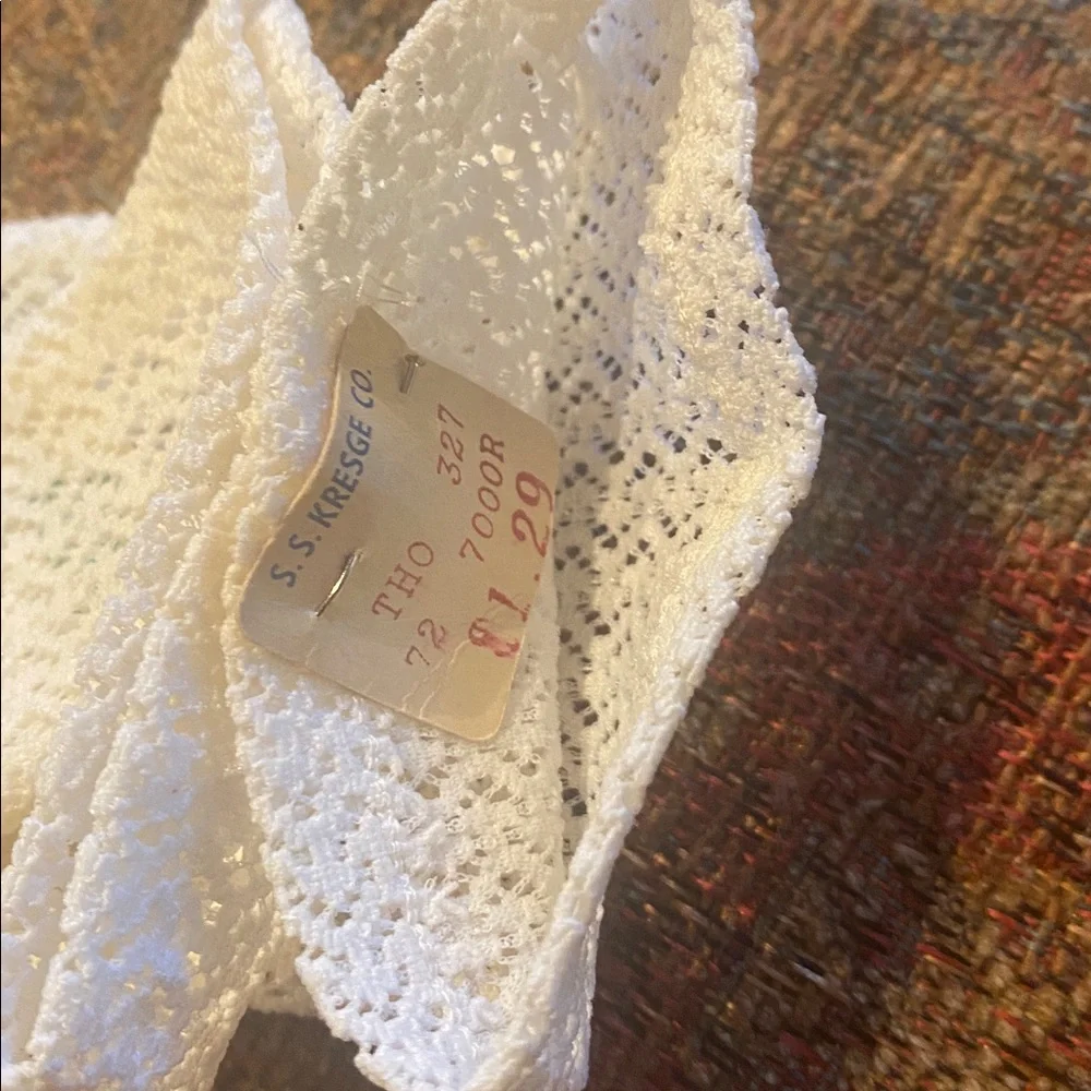 Vintage 50s 60s White Crochet Opera Gloves made in Japan new old stock